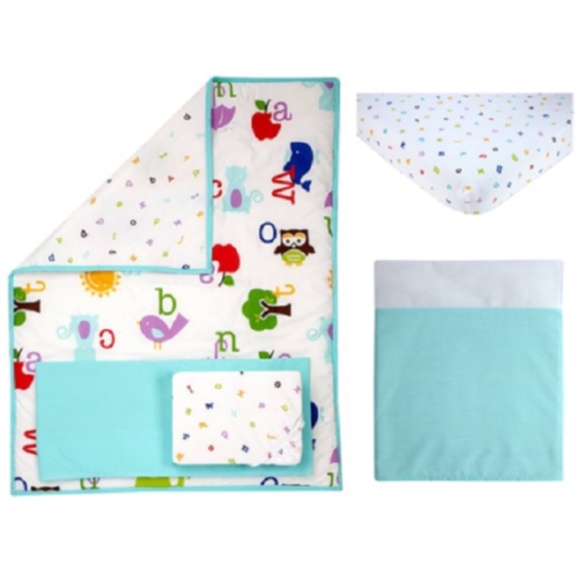 Pinwheel Alphabet Dreams Collection 3-Piece Blue Comforter Set - Picture 2 of 4